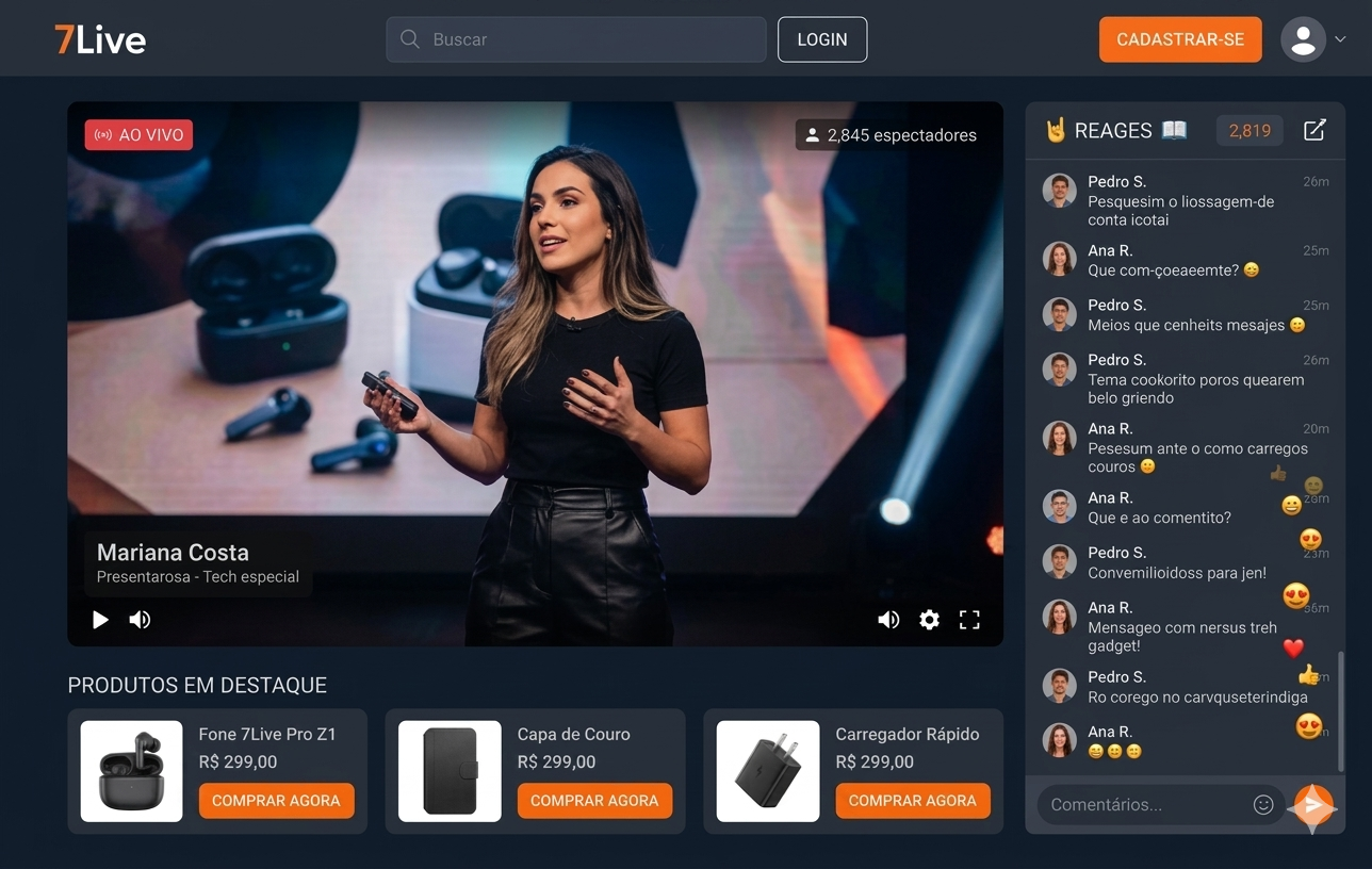 7live conectando live commerce em multiplas plataformas